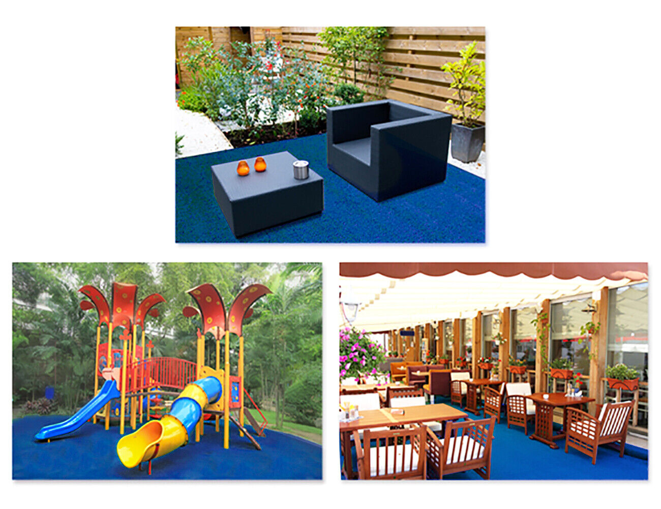 Erba Sintetica Blu 2x5 Mt 7mm Decorativa Casa Negozio Giardino Prato Manto Erboso