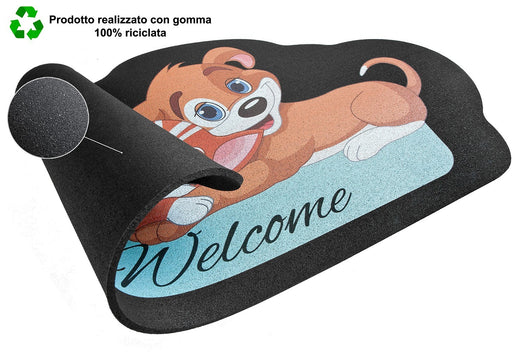 Zerbino Gomma Sostenibile 40X70 Sottociotola Animali Antiscivolo Interno Esterno Ingresso Dis.SJ