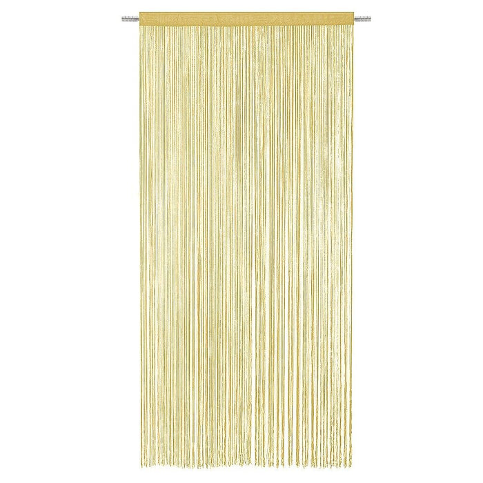 Tenda a Fili Elegante Per Porte Finestre Pannello 100x200 Cm Divisorio Camere Stanze Ambienti Senape