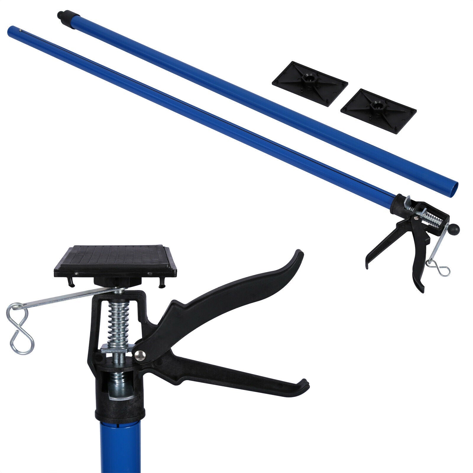 Supporto puntello supporto soffitto asta telescopica barra acciaio 115-290cm 30 kg blu 16_0000509