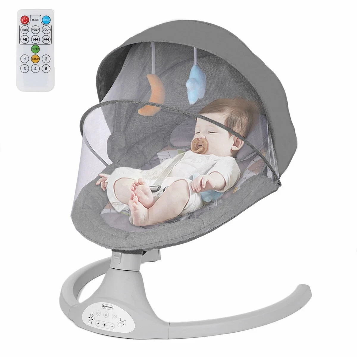 Sdraietta Altalena Sedia a Dondolo per Neonati Bluetooth con zanzariera bambini