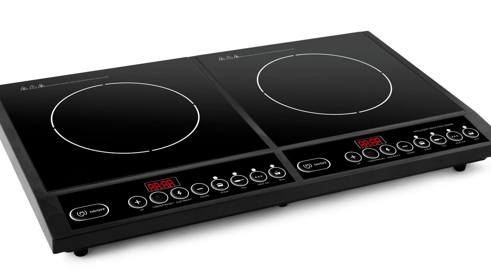 Piastra Induzione Doppio Fornello 2 Fuochi Elettrica Portatile 2000W+2000W Max