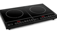 Piastra Induzione Doppio Fornello 2 Fuochi Elettrica Portatile 2000W+2000W Max