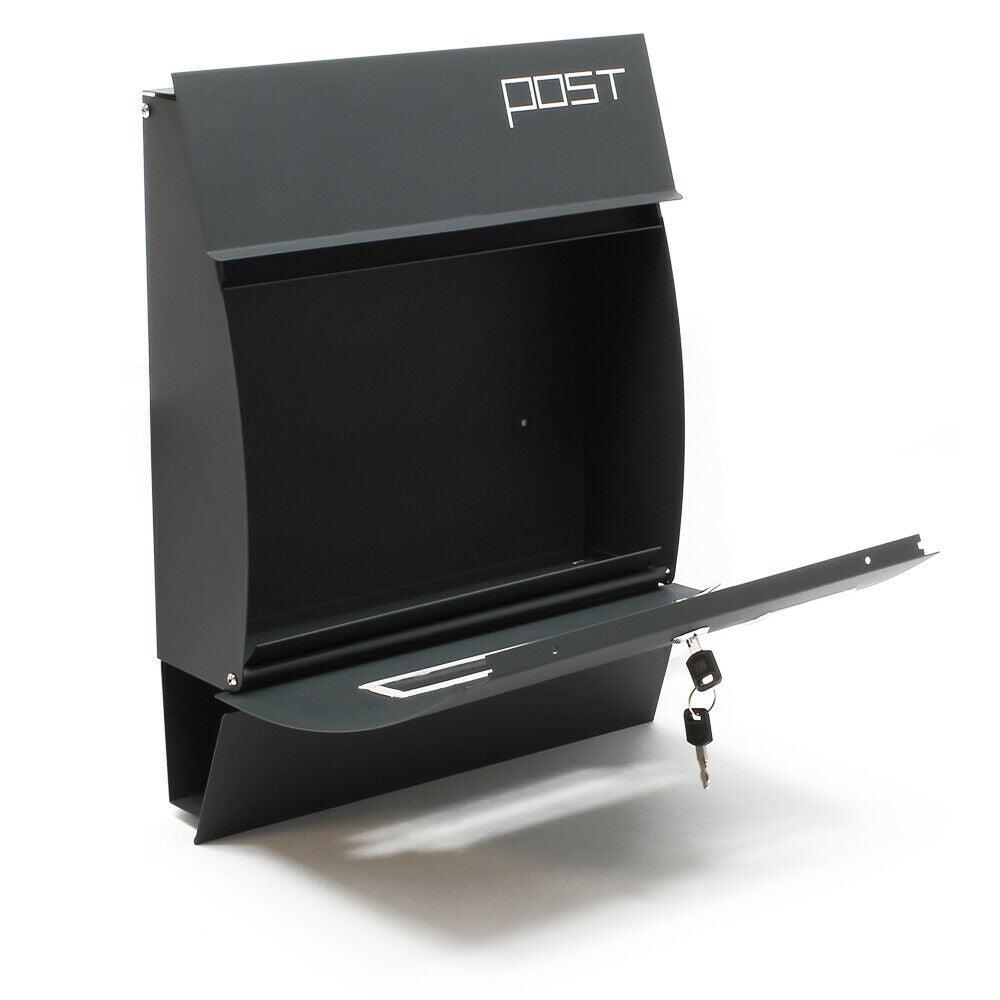 Cassetta postale dal design moderno porta giornali da parete antracite 16_0000062