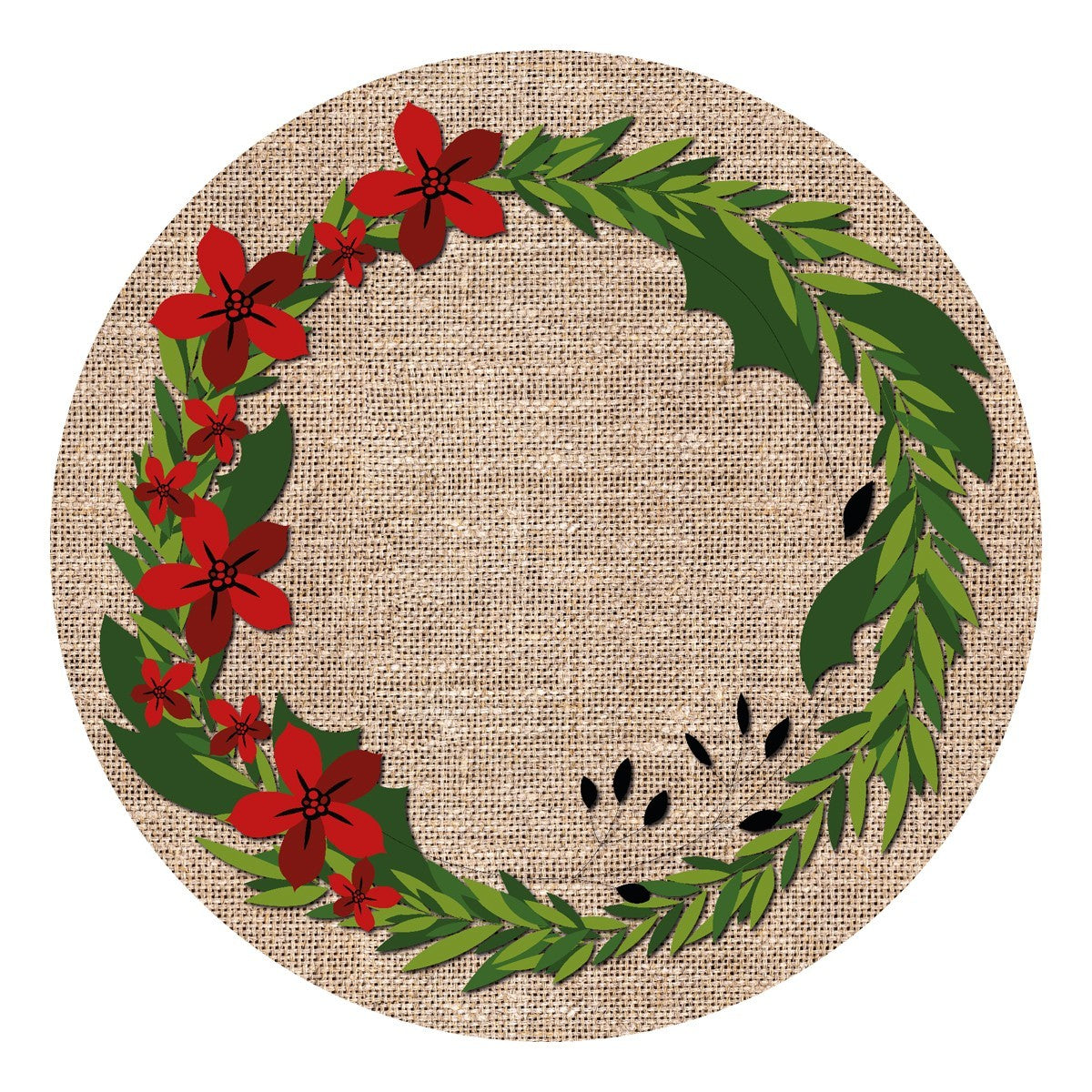 Tappeto Sotto Albero Natale Rotondo 100 Cm Addobbi Decoro Ingresso Natalizio Base Regali Dis B