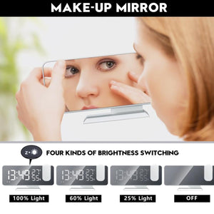 OROLOGIO PROIETTORE SPECCHIATO LED SVEGLIA DISPLAY LCD ELETTRICO DIGITALE ORARIO