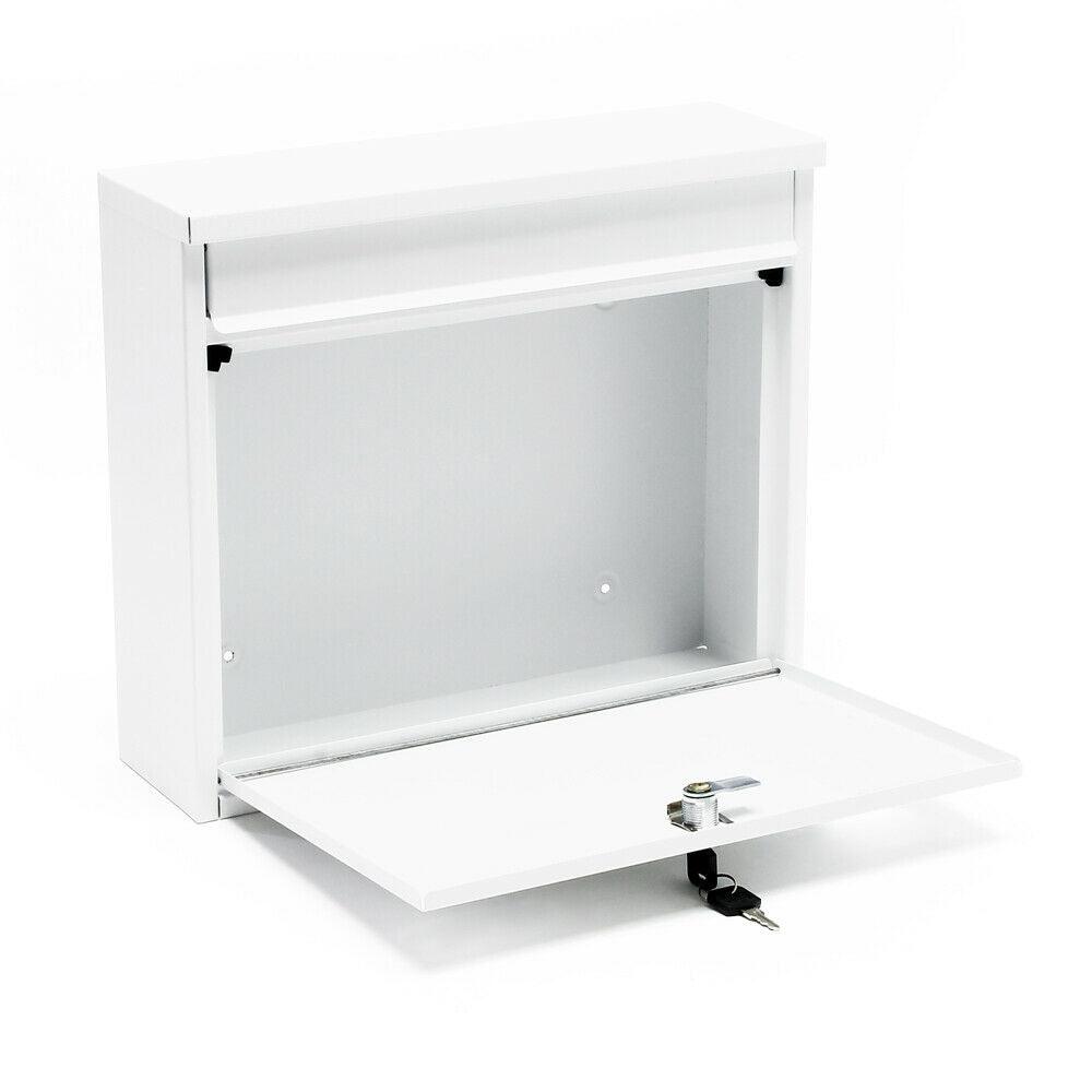 Cassetta postale di design Cassetta postale di design da parete 32 x 36 x 11,5 cm bianco 16_0000060