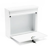 Cassetta postale di design Cassetta postale di design da parete 32 x 36 x 11,5 cm bianco 16_0000060