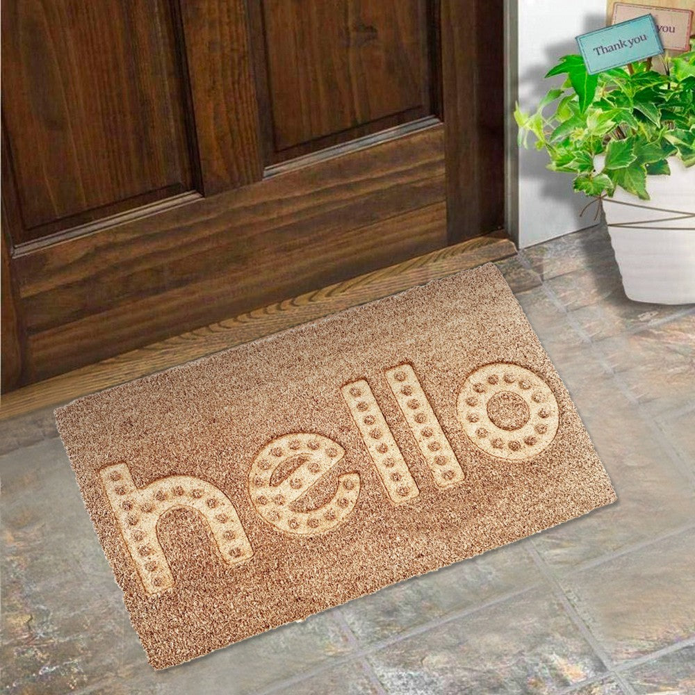 Zerbino Cocco 3D Moderno 40x70 Cm Antiscivolo Tappeto Rettangolare Porta Ingresso Entrata - B