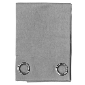 Tenda Porta Finestra 140x280 Cm Raso Sintetico 1 Pannello Coprente Occhielli Acciaio Grigio