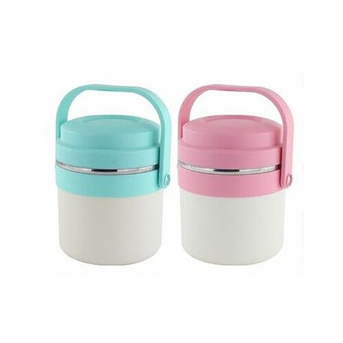 PORTAVIVANDE THERMOS CONTENITORE PORTA PRANZO TERMICO ACCIAIO BORSA TERMICA 1.6L