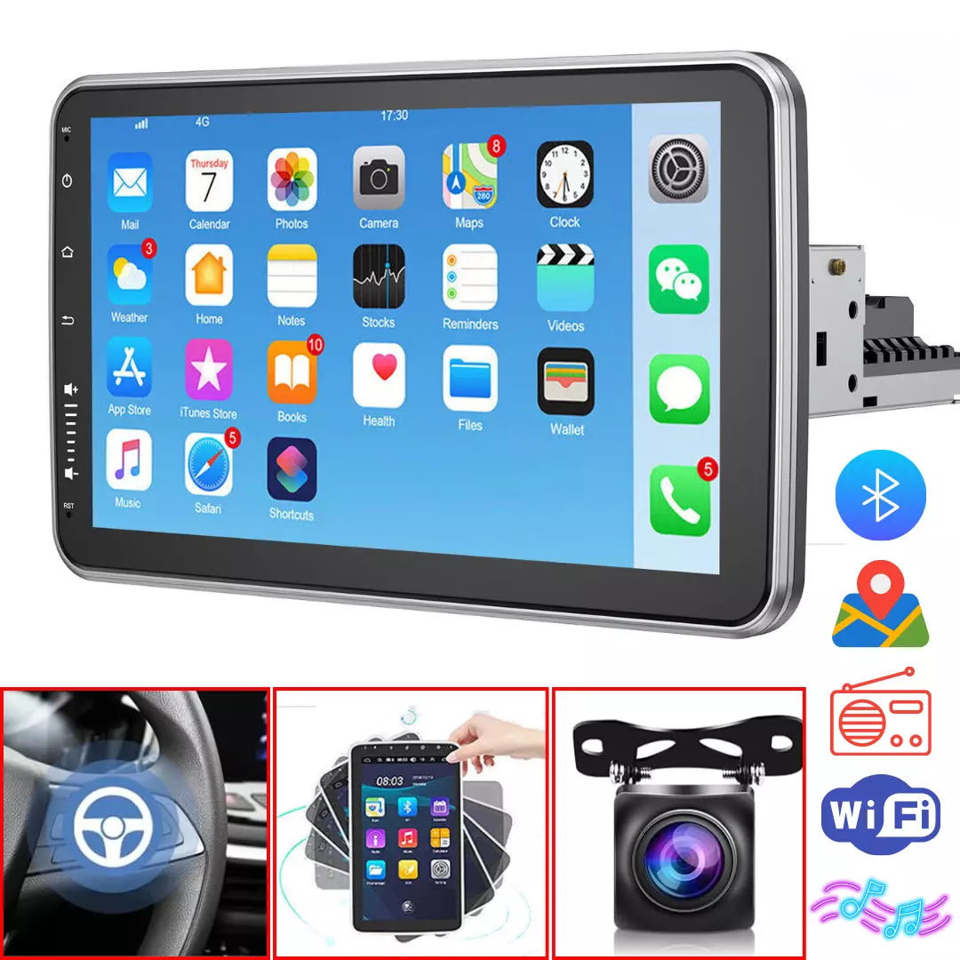 Autoradio Android 1 Din, Radio Carplay Wireless con schermo touch da 10,1 Pollici