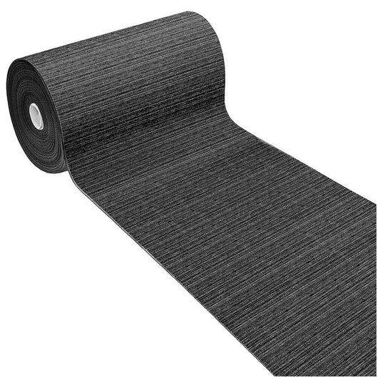 Tappeto Cucina Tinta Unita Striato 54x40 Cm Bordato Assorbente Passatoia Casa Antiscivolo Nero