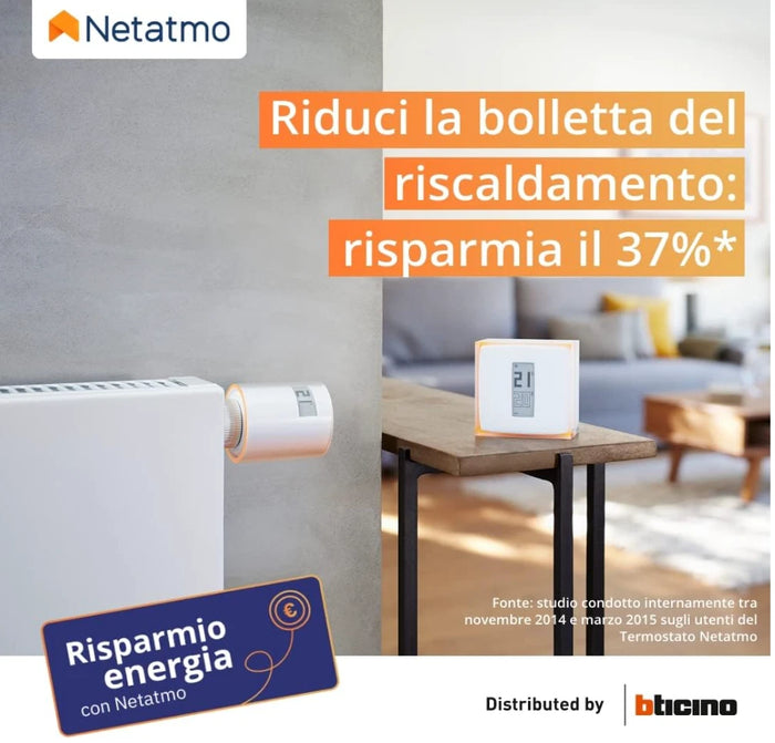 Netatmo NTH01-IT-EC Termostato Wifi Intelligente per caldaia individuale