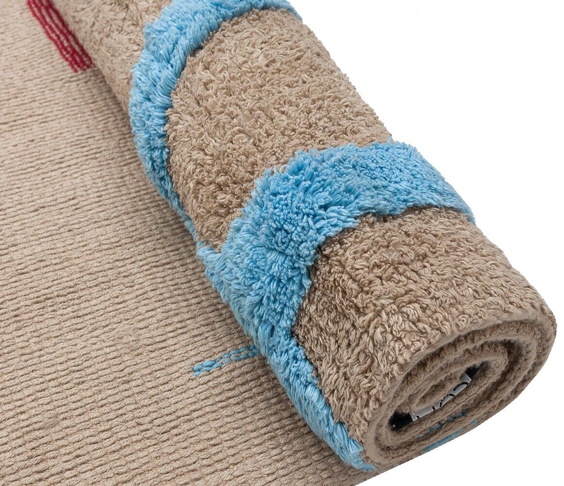 Tappeto Bagno Città Puro Cotone Assorbente 55x90 Cm Camera Scendiletto Morbido New York