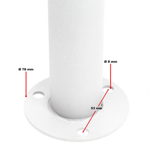 Cassetta postale Block 3 su gambe 3 ingressi in acciaio zincato bianco 16_0000027