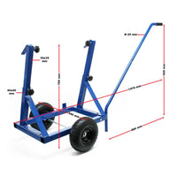 Carrello portapiatti carrello max 200 kg supporti regolabili in acciaio 16_0002568