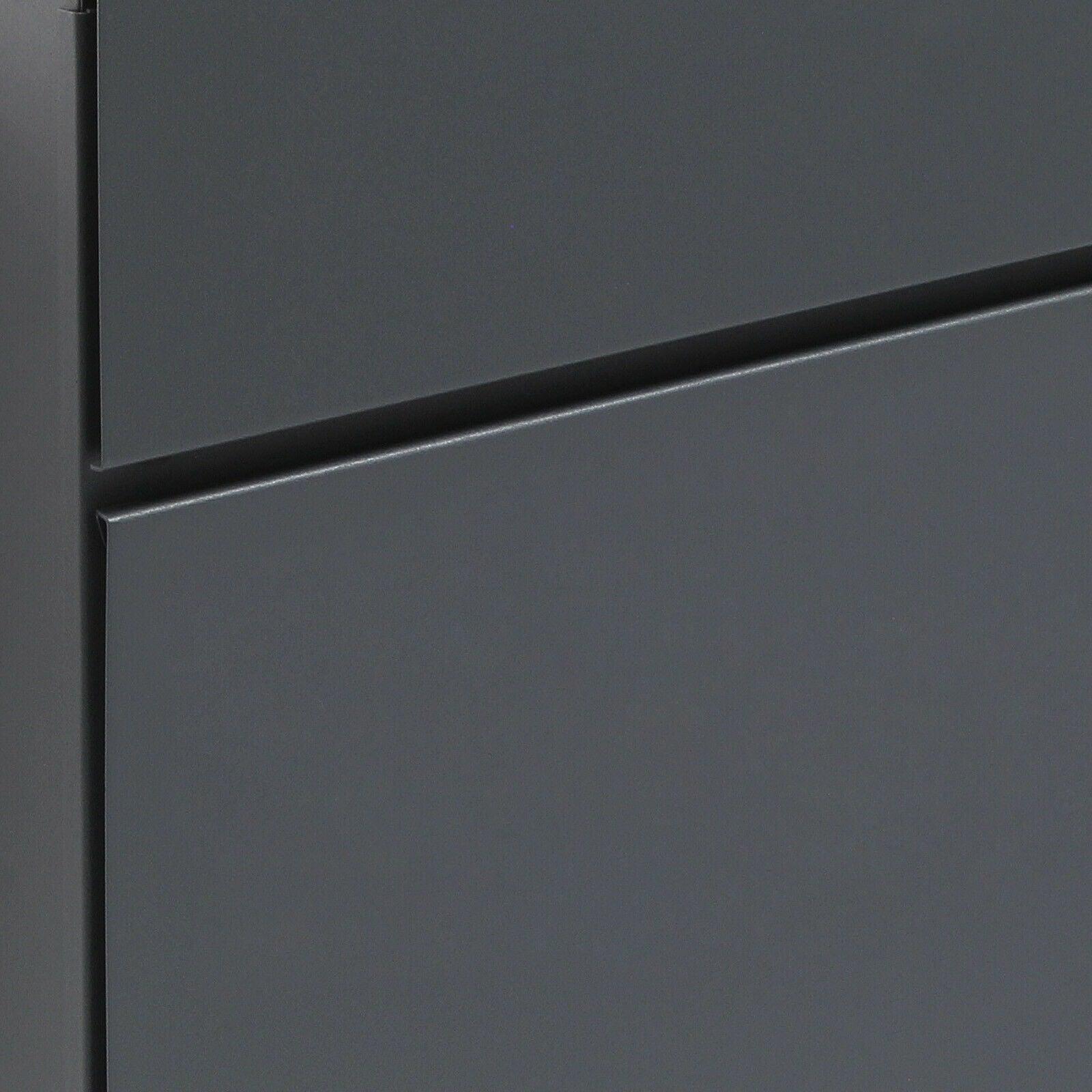 Portariviste per giornali e cassette postali da parete di design antracite acciaio zincato 37 x 37 x 10,5 cm antracite 16_0000098