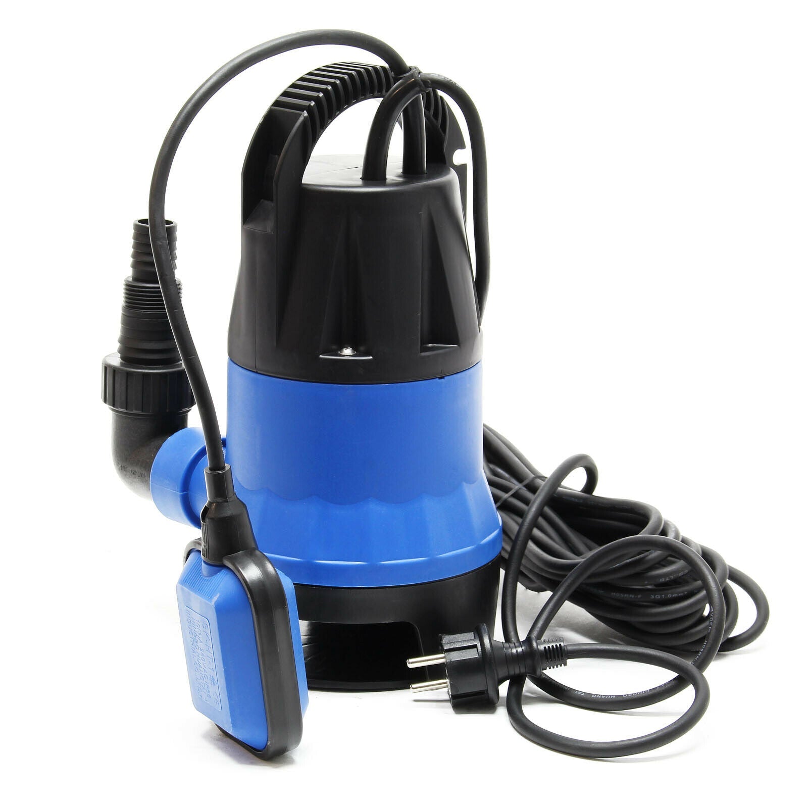 Elettropompa sommergibile per acque reflue 900 watt 14000 l/h drenaggio pozzo giardino evacuazione blu 16_0000623