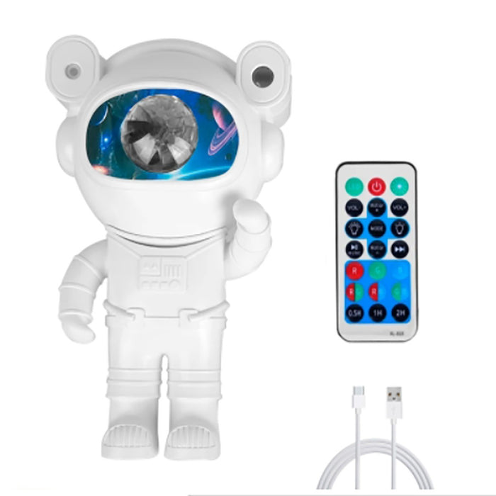 PROIETTORE ASTRONAUTA LUCE NOTTURNA SPEAKER BLUETOOTH CAMERETTA RGB TELECOMANDO