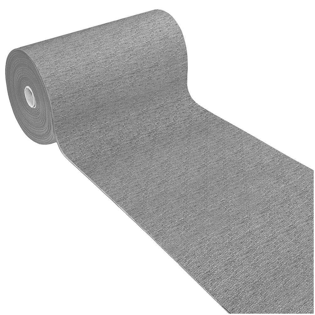 Tappeto Cucina Tinta Unita Striato 54x80 Cm Bordato Assorbente Passatoia Casa Antiscivolo Grigio