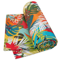 Telo Arredo Multiuso Foglie Tropicali Copridivano Casa Cotone Copriletto Coperta Picnic - 260X280 Cm