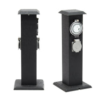 Colonnina Energy 2 prese di corrente esterne con timer in metallo IP44 16_0002280