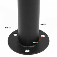 Blocco 5 cassette postali su gambe 5 ingressi in acciaio zincato nero 16_0000041