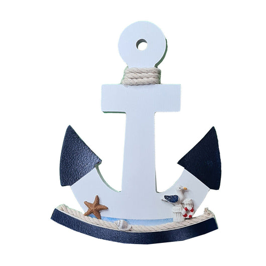 ANCORA IN LEGNO ARREDAMENTO CASA MARINO DECORAZIONE DA MURO PARETE OGGETTISTICA