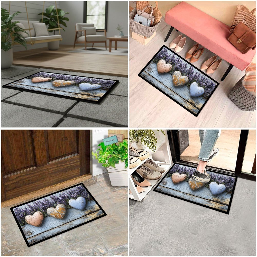 Zerbino Ingresso 40X70 cm Gomma Sostenibile Antiscivolo Pietre Mosaico Maioliche DIS_B