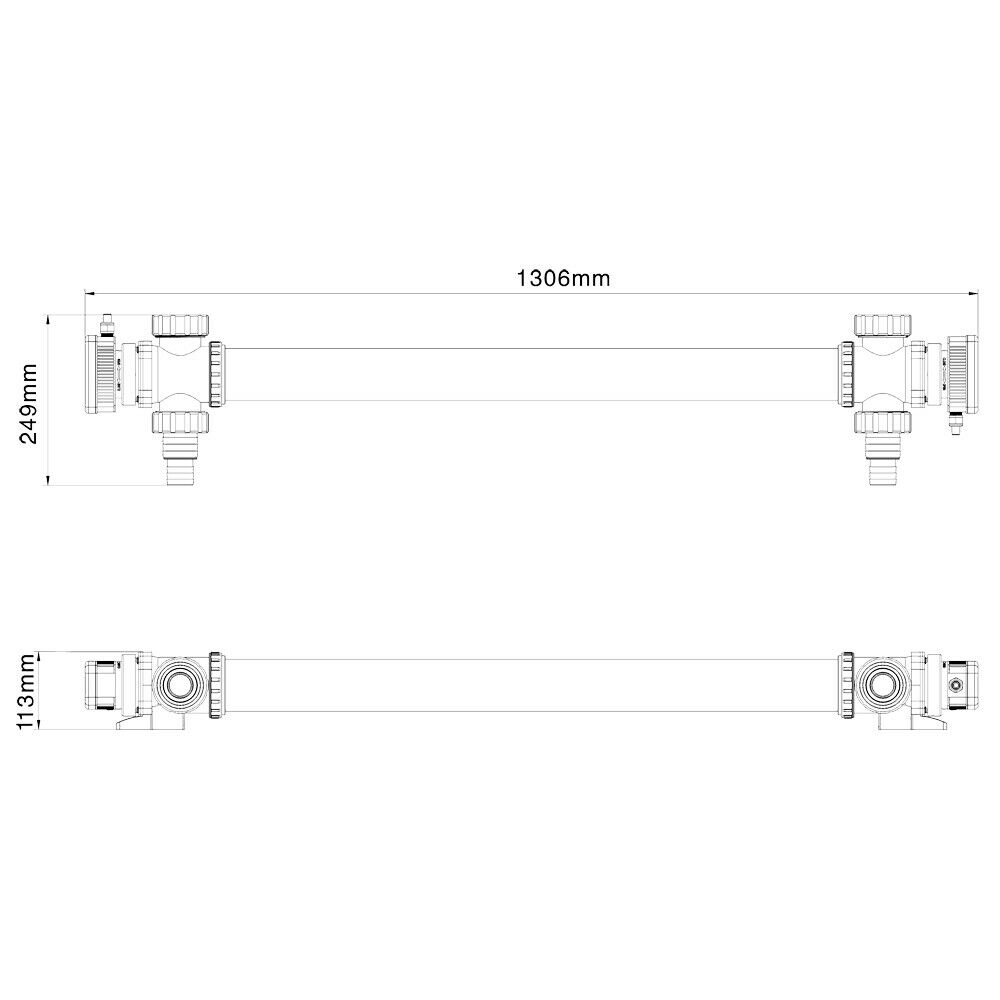 Lampada per bacinelle sterilizzatrici per chiarificazione in acciaio inox 110 watt UVC 16_0002311