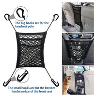 ORGANIZZATORE A RETE PER AUTO CANE 3 STRATI CANI SEDILI POSTERIORI ORGANIZER