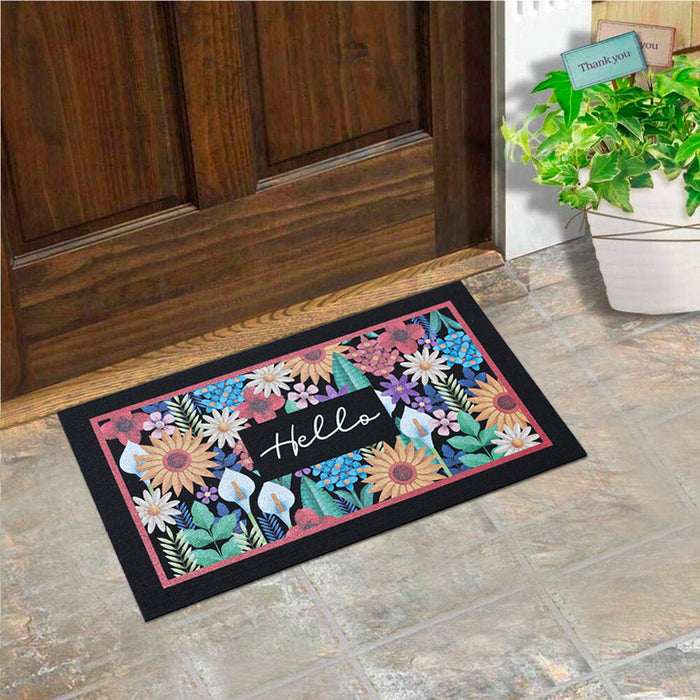 Zerbino Gomma Sostenibile 40X70 Antiscivolo Ingresso Interno Esterno Moderno Dis.S