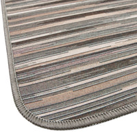 Tappeto Cucina Bordato Tessitura Piatta Bagno Camera Corridoio Stile Bamboo Grigio 52x280 cm