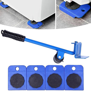 SOLLEVATORE SOLLEVA MOBILI RUOTE 4 PIASTRE 150KG SPOSTARE SOLLEVARE MOBILE CASA
