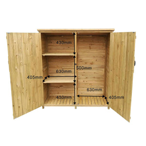 Casetta da giardino cabina con doppie porte 135 x 50 x 162 cm tetto in catrame attrezzi 16_0002838