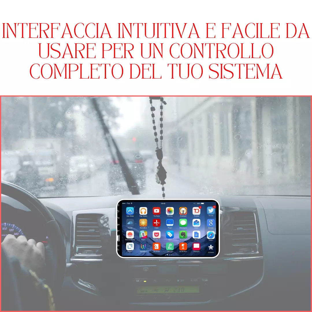 Autoradio Android 1 Din, Radio Carplay Wireless con schermo touch da 10,1 Pollici