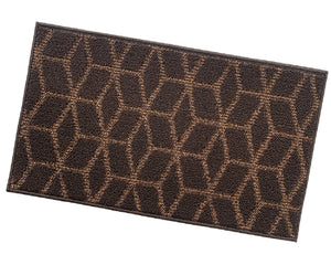 Zerbino Ingresso Interno Esterno Tessuto 3D Antiscivolo Tappeto Casa Assorbente Moderno Marrone