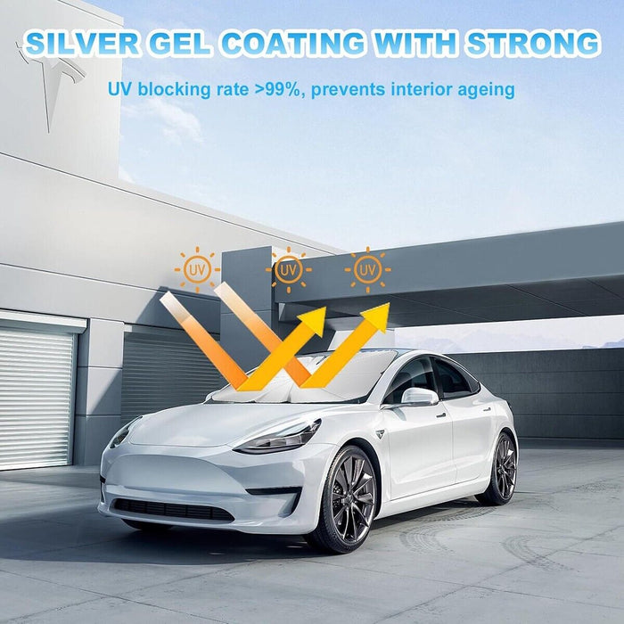 PARASOLE PER AUTO PARABREZZA ANTERIORE PIEGHEVOLE 140X80 CM OMBRELLO PORTATILE