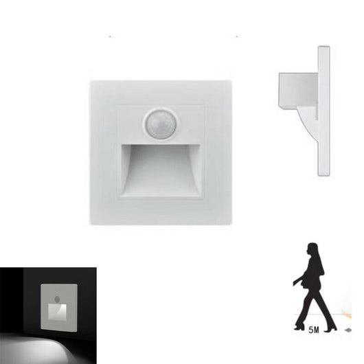 LUCE NOTTURNA SCALE ARMADIO SENSORE MOVIMENTO PIR LED BIANCA FREDDO 6000K 03176