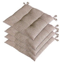 Set 4 Cuscini Sedia Cotone Maculati Morbidi Universali Lavabili Coprisedia Imbottituta Ovatta Marrone