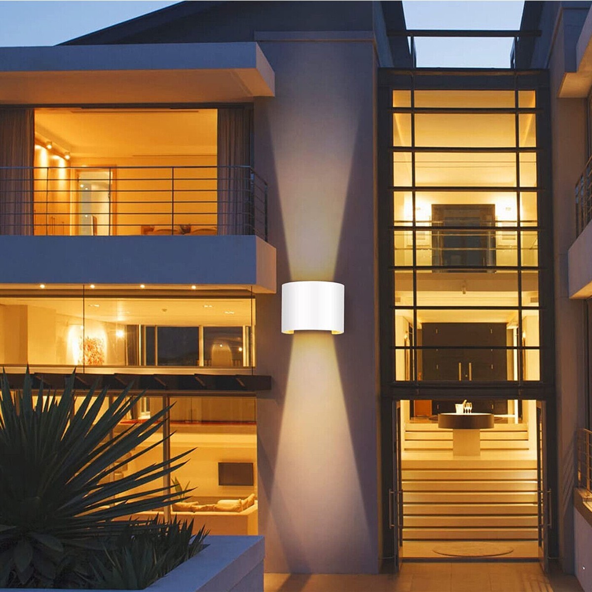 APPLIQUE LED COB LAMPADA PARETE 20W OVALE BIANCO LUCE CALDA INTERNO ESTERNO 19