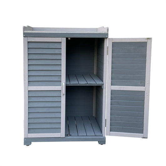 Tavolo da giardino con base e piano di lavoro 99,7 cm grigio 16_0002398