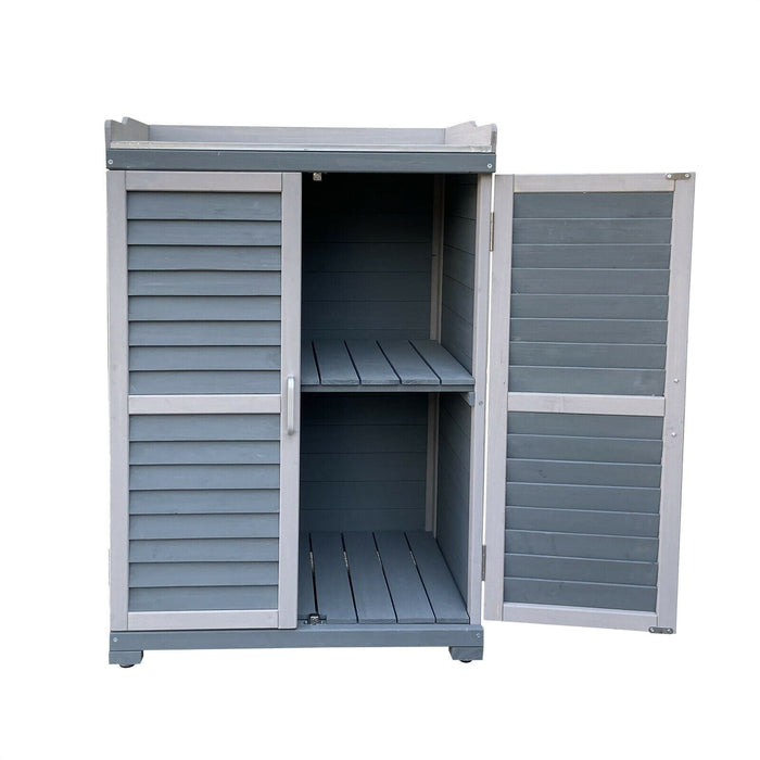 Tavolo da giardino con base e piano di lavoro 99,7 cm grigio 16_0002398