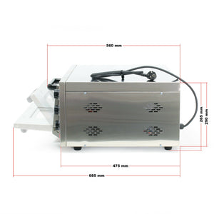Forno pizza 2000 watt acciaio raffinato alimentare pietra pizza refrattaria 16_0002439