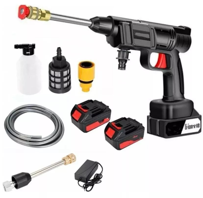 IDROPULITRICE PISTOLA PORTATILE A BATTERIA PRESSIONE ACCESSORI 48V BATTERIA