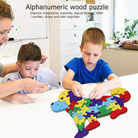 PUZZLE 3D IN LEGNO GIOCO EDUCATIVO NUMERI LETTERE BAMBINI FORMA CANE 52264