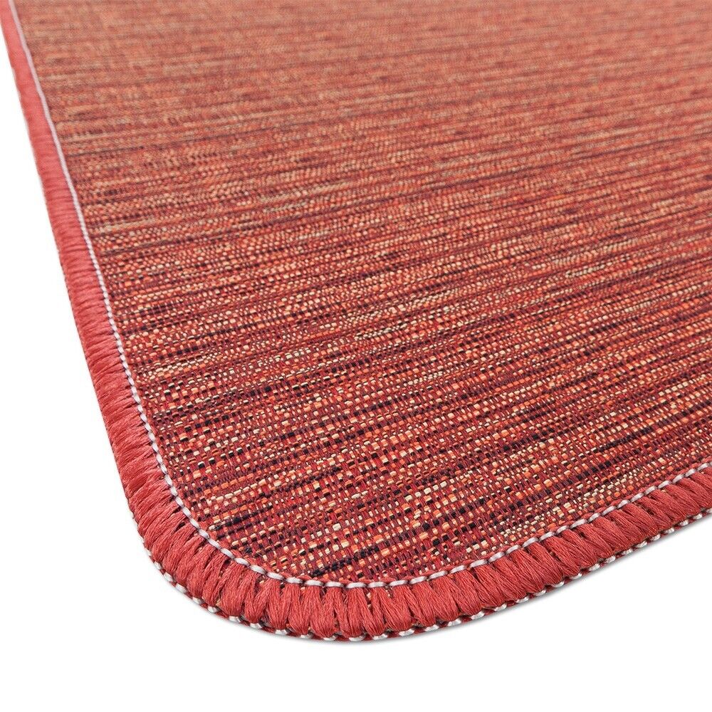 Tappeto Cucina Tinta Unita 54x110 Cm Striato Bordato Assorbente Passatoia Casa Antiscivolo Arancione