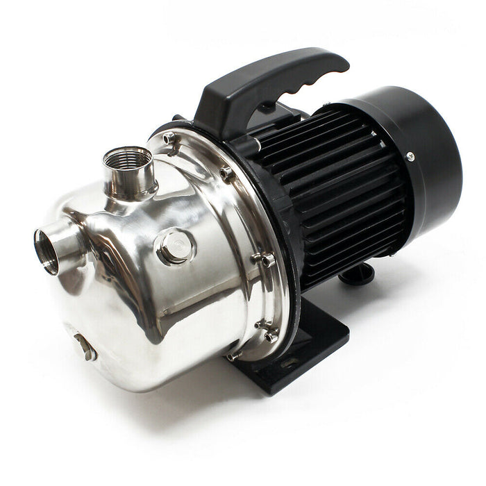 Pompa acqua elettrica portatile per uso domestico da giardino in acciaio pregiato 1100 watt 4600 litri all'ora 16_0002463