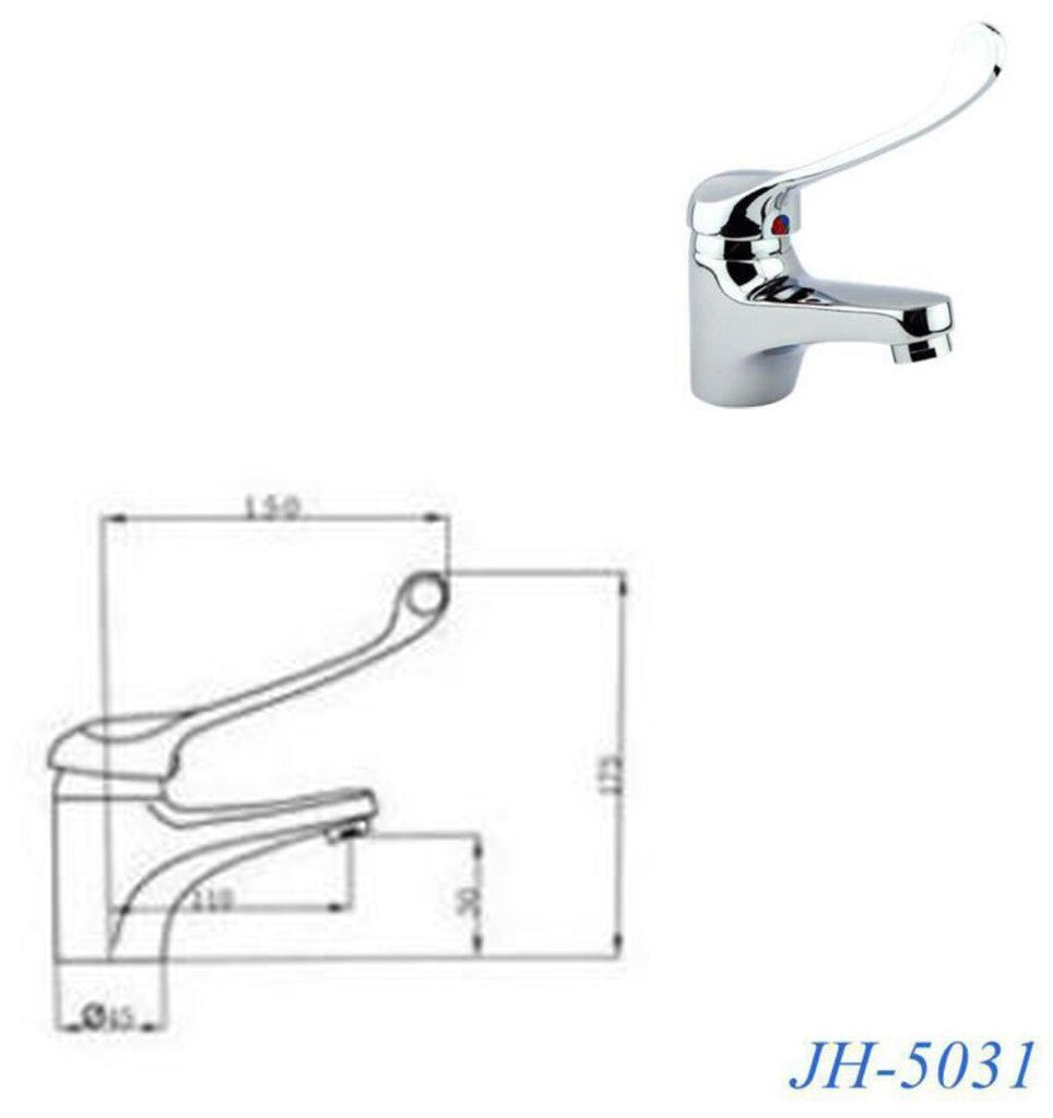 RUBINETTO MISCELATORE CROMATO CASA BAGNO LAVABO LAVANDINO KIT MONTAGGIO JH-5031